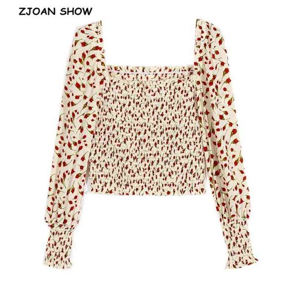 vintage beige flower rose print crop shirt women square neck elastic ruched body slim fit blouse french elegant 210429, White
vintage beige flower rose print crop shirt women square neck elastic ruched body slim fit blouse french elegant 210429, White