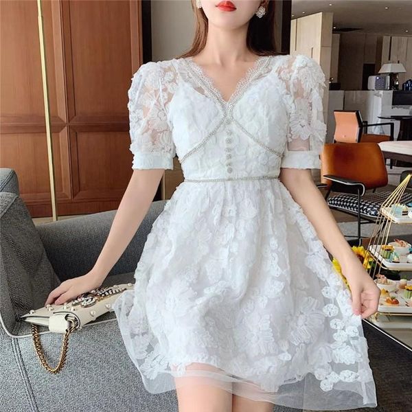 party dresses arrival summer runway female mini dress women's flower lace patchwork button vestidos de mujer, White;black
party dresses arrival summer runway female mini dress women's flower lace patchwork button vestidos de mujer, White;black