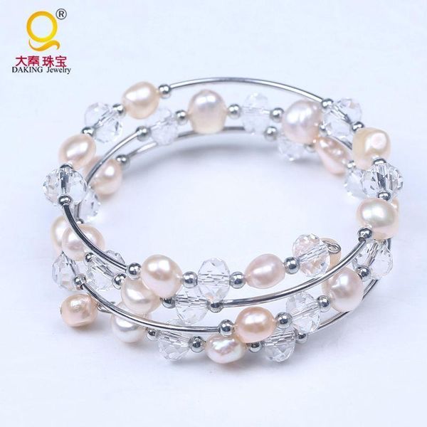 stylish freshwater pearl crystal bead bracelet bangle baroque pearl with sparkling transparent faceted crystal stretch bangle1, Black
stylish freshwater pearl crystal bead bracelet bangle baroque pearl with sparkling transparent faceted crystal stretch bangle1, Black