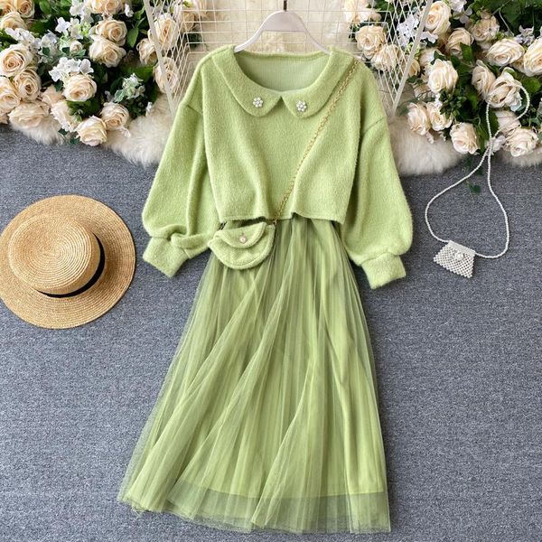 women's chic puff sleeve + sling sets fairy dress japan sweet two-piece suit mesh vestidos with bag female gx1190 casual dresses, Black;gray
women's chic puff sleeve + sling sets fairy dress japan sweet two-piece suit mesh vestidos with bag female gx1190 casual dresses, Black;gray