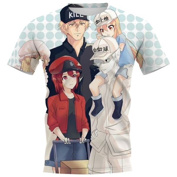 cloocl anime cells at work 3d printed t-shirts mens casual clothes slim short sleeve t shirts teens, White;black
cloocl anime cells at work 3d printed t-shirts mens casual clothes slim short sleeve t shirts teens, White;black