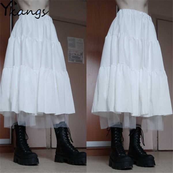 summer skirts a-line midi 2 layers mesh high waist pleated women fairy patchwork korean loose all-match preppy trendy streetwear 210619, Black
summer skirts a-line midi 2 layers mesh high waist pleated women fairy patchwork korean loose all-match preppy trendy streetwear 210619, Black