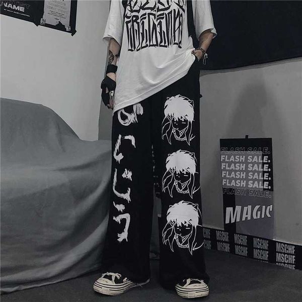 houzhou japanese harajuku anime print wide leg pants women hippie streetwear black sweatpants korean style oversized trousers 211006, Black;white
houzhou japanese harajuku anime print wide leg pants women hippie streetwear black sweatpants korean style oversized trousers 211006, Black;white