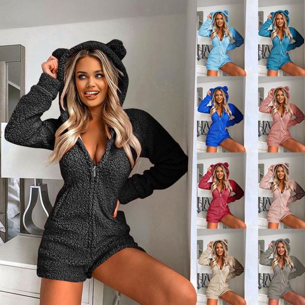 women's hoodies & sweatshirts winter warm pyjamas women onesies fluffy fleece jumpsuits sleepwear overall hood sets pajamas for adult, Black
women's hoodies & sweatshirts winter warm pyjamas women onesies fluffy fleece jumpsuits sleepwear overall hood sets pajamas for adult, Black