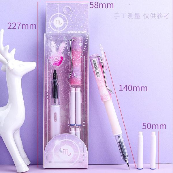 Yisuremia 1Set Kawaii 12 Constellation Fountain Pen 4 Blue Ink Sacs Replaced Students Office Signature Writing Pens Stationery
Yisuremia 1Set Kawaii 12 Constellation Fountain Pen 4 Blue Ink Sacs Replaced Students Office Signature Writing Pens Stationery