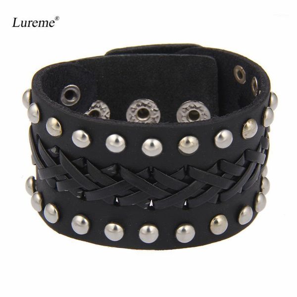 lureme vintage punk jewelry rivets with pu leather wide weave bracelet adjustable (bl003153)1, Golden;silver
lureme vintage punk jewelry rivets with pu leather wide weave bracelet adjustable (bl003153)1, Golden;silver
