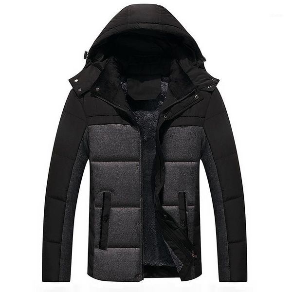 men's down & parkas plus size middle age thick fleece lining warm winter coat outerwear men thickening cotton wadded jackets with hood, Black
men's down & parkas plus size middle age thick fleece lining warm winter coat outerwear men thickening cotton wadded jackets with hood, Black