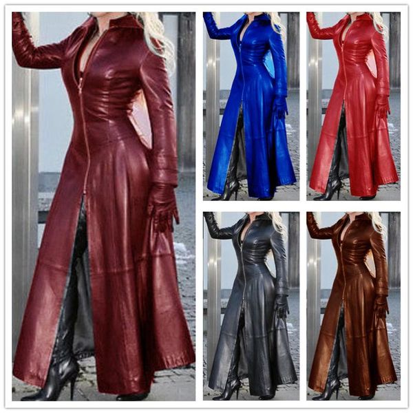 women's leather & faux mandylandy women fashion long jacket casual autumn winter zipper pu soft lapel motorcycle coat, Black
women's leather & faux mandylandy women fashion long jacket casual autumn winter zipper pu soft lapel motorcycle coat, Black
