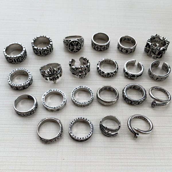 luxury party favor chrome/hearts rings crosin cross flower rotating ring men's fashion women's titanium steel lovers hip hop ro
luxury party favor chrome/hearts rings crosin cross flower rotating ring men's fashion women's titanium steel lovers hip hop ro
