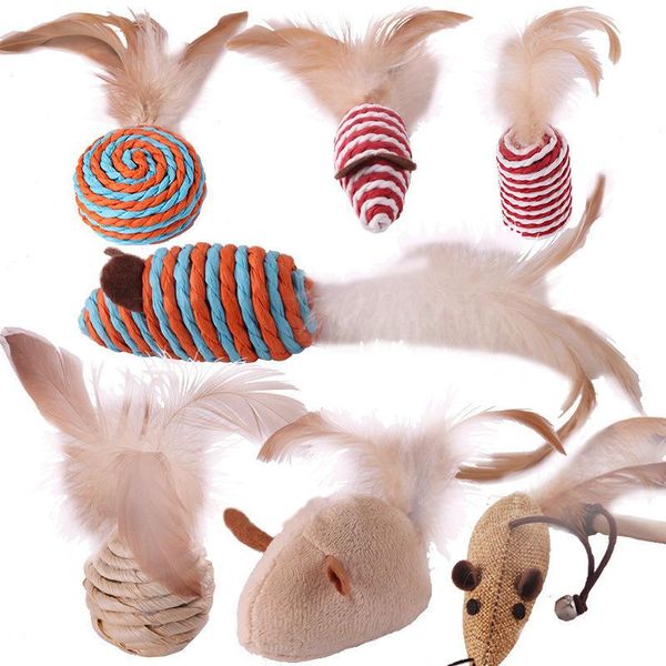 cat toys 7 pcs pets cats mouse ball shape feather funny interactive sisal kitten chasing pet training supplies
cat toys 7 pcs pets cats mouse ball shape feather funny interactive sisal kitten chasing pet training supplies