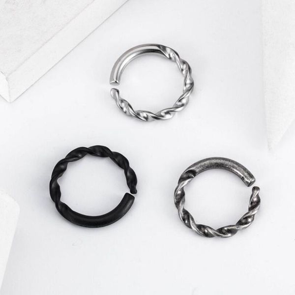cluster rings vintage twisted 316l stainless steel letter ring men jewelry antique silver color fashion pun man spiral male for women, Golden;silver
cluster rings vintage twisted 316l stainless steel letter ring men jewelry antique silver color fashion pun man spiral male for women, Golden;silver