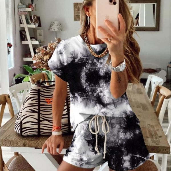 women's tracksuits women casual t-shirts set summer tie dye print short sleeve shorts suit streetwear female two piece outfits, Gray
women's tracksuits women casual t-shirts set summer tie dye print short sleeve shorts suit streetwear female two piece outfits, Gray