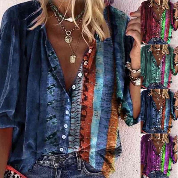 fashion loose tie dye women shirts print v neck long sleeve buttons shirt vetement femme, White
fashion loose tie dye women shirts print v neck long sleeve buttons shirt vetement femme, White