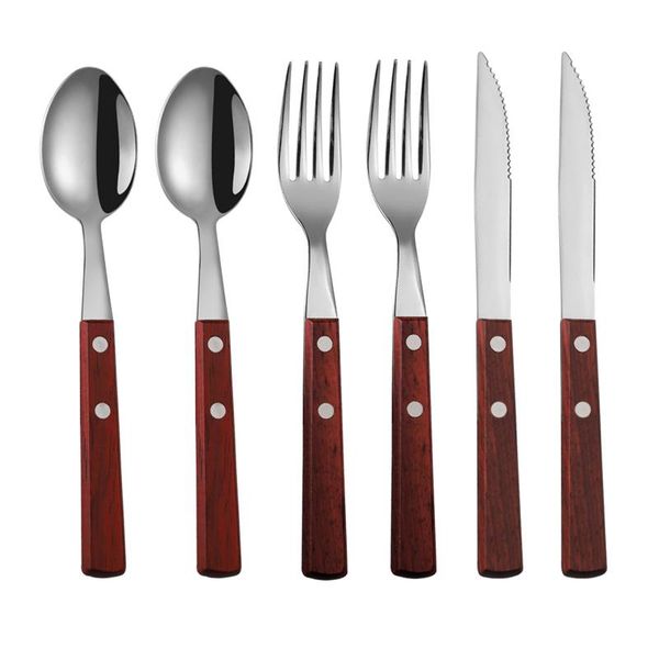 dinnerware sets 6sets wooden cutlery set for kitchen stainless steel glossy wood western steak knife fork teaspoon tableware
dinnerware sets 6sets wooden cutlery set for kitchen stainless steel glossy wood western steak knife fork teaspoon tableware