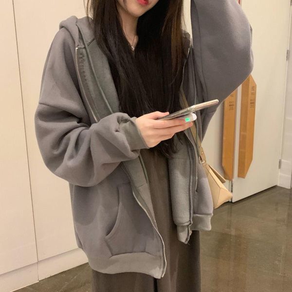 women's hoodies & sweatshirts oversized plus velvet keep warm casual sweatshirt coat 2021 atumn winter fleece thick zip pocket kawaii h, Black
women's hoodies & sweatshirts oversized plus velvet keep warm casual sweatshirt coat 2021 atumn winter fleece thick zip pocket kawaii h, Black