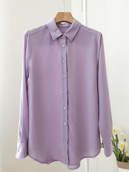 women's blouses & shirts 7evening silk 100% light purple long sleeve ol lapel shirt - ladies 2021 est, White
women's blouses & shirts 7evening silk 100% light purple long sleeve ol lapel shirt - ladies 2021 est, White