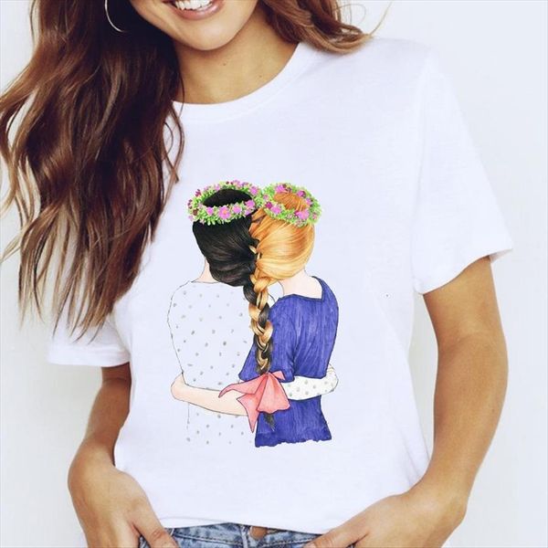 graphic floral sister friends women happy time cartoon spring summer clothes clothing tees print female t shirt, White
graphic floral sister friends women happy time cartoon spring summer clothes clothing tees print female t shirt, White