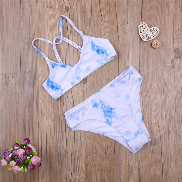 2pcs bikini swimwear kid girl fashion swimsuit u-neck tie dye blue white tank triangle shorts beach swimming bathing suit one-pieces, Black
2pcs bikini swimwear kid girl fashion swimsuit u-neck tie dye blue white tank triangle shorts beach swimming bathing suit one-pieces, Black