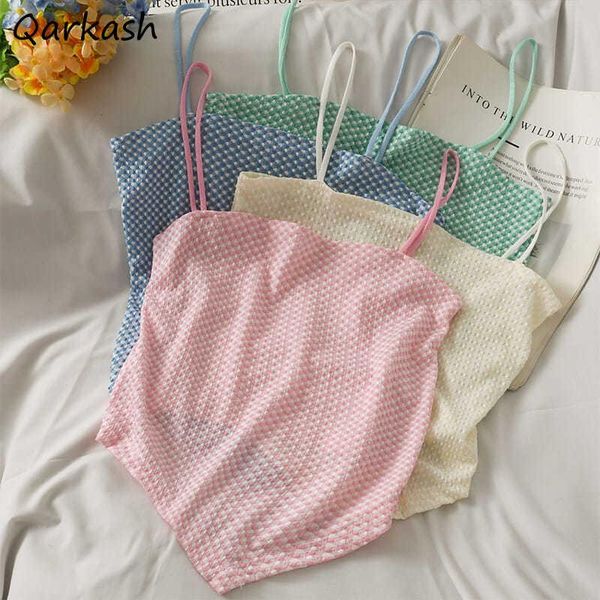 women's tanks & camis plaid camisole women summer comfortable chic crop retro slim female leisure all-match beach ins daily, White
women's tanks & camis plaid camisole women summer comfortable chic crop retro slim female leisure all-match beach ins daily, White