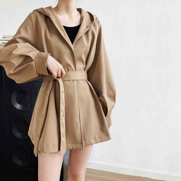women's wool & blends shengpalae khaki trench female coat fall with loose hood covered button rentals up to long sleeve jacket 5iog, Black
women's wool & blends shengpalae khaki trench female coat fall with loose hood covered button rentals up to long sleeve jacket 5iog, Black