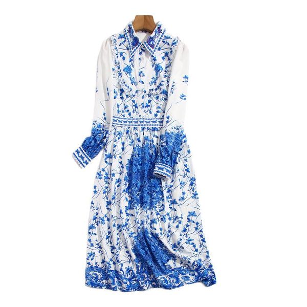 casual dresses designer spring autumn women's sequined beading lapel lace ruffle blue print vintage chic long sleeve midi dress, Black;gray
casual dresses designer spring autumn women's sequined beading lapel lace ruffle blue print vintage chic long sleeve midi dress, Black;gray