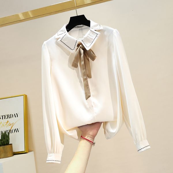 shirt peter pan collar bow tie womens shirts camisas spring ladies apricot down women mujer, White
shirt peter pan collar bow tie womens shirts camisas spring ladies apricot down women mujer, White