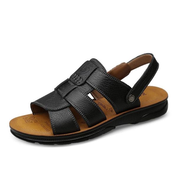 mens leather sandals 2021 summer shoes male genuine casual man's breathable retro walking footwear, Black
mens leather sandals 2021 summer shoes male genuine casual man's breathable retro walking footwear, Black