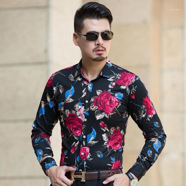 spring autumn fashion flower printed long sleeve shirts men camisa male slim floral vintage cotton casual shirt men's, White;black
spring autumn fashion flower printed long sleeve shirts men camisa male slim floral vintage cotton casual shirt men's, White;black