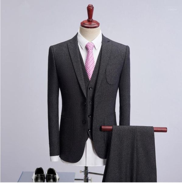 men's suits & blazers (jacket+vest+pants)2021 men single breasted woolen slim fit business wedding suit classic trajes hombre, White;black
men's suits & blazers (jacket+vest+pants)2021 men single breasted woolen slim fit business wedding suit classic trajes hombre, White;black