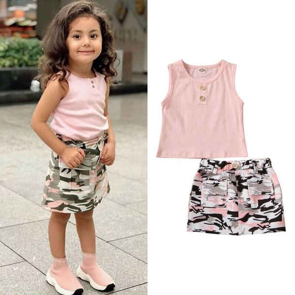 1-5 years toddler kids baby girl clothes set pink vest shirt camouflage sheath mini dress girls outfits girls summer set, White
1-5 years toddler kids baby girl clothes set pink vest shirt camouflage sheath mini dress girls outfits girls summer set, White