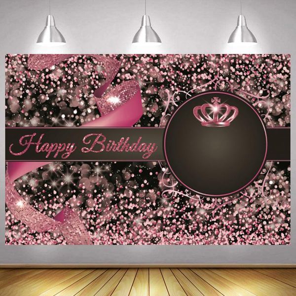 party decoration pink happy birthday po backdrop lady glittering crown pography backgrounds banner surprising shoot
party decoration pink happy birthday po backdrop lady glittering crown pography backgrounds banner surprising shoot