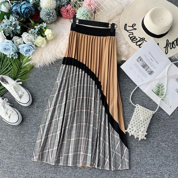 skirts thin waist women's high skinny elastic plaid pleated skirt long 2021 summer wild big swing, Black
skirts thin waist women's high skinny elastic plaid pleated skirt long 2021 summer wild big swing, Black