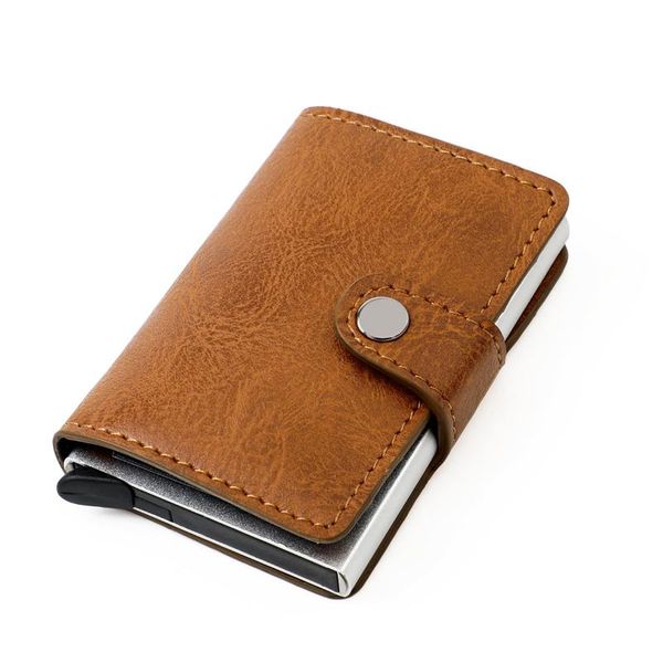card holders rfid shielding anti-theft swipe bag coin purse aluminum alloy men's multi-card wallet, Brown;gray
card holders rfid shielding anti-theft swipe bag coin purse aluminum alloy men's multi-card wallet, Brown;gray