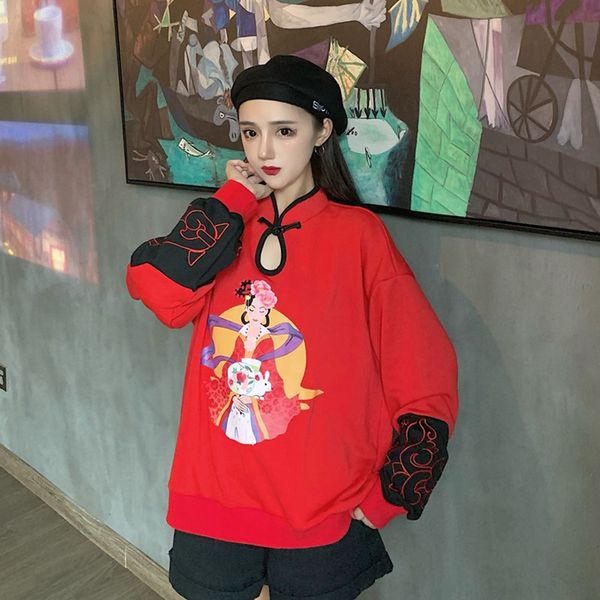new year chinese style clothing women blouses fashion asian streetwear hanfu mandarin collar tang suit cheongsam 11651, Red
new year chinese style clothing women blouses fashion asian streetwear hanfu mandarin collar tang suit cheongsam 11651, Red
