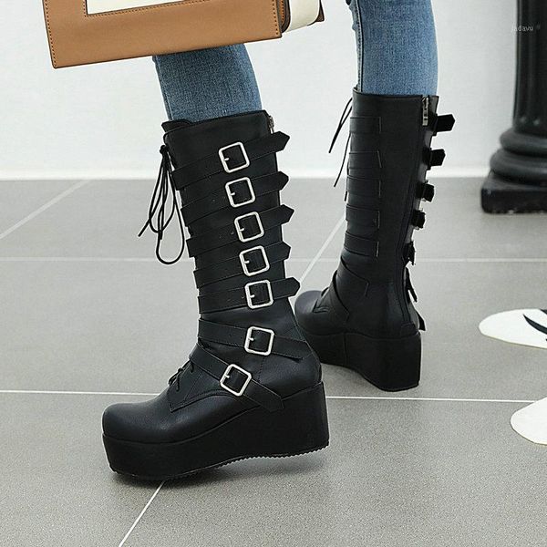 boots 2021 winter punk style women shoes fashion faux leather platform ladies motorcycle buckle decoration zipper printing boot1, Black
boots 2021 winter punk style women shoes fashion faux leather platform ladies motorcycle buckle decoration zipper printing boot1, Black