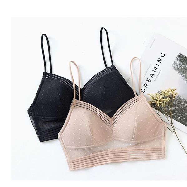 bras bra for women lace bralette thin cup polka dot bustier ladies mesh wireless seamless breathable lady intimates, Red;black
bras bra for women lace bralette thin cup polka dot bustier ladies mesh wireless seamless breathable lady intimates, Red;black