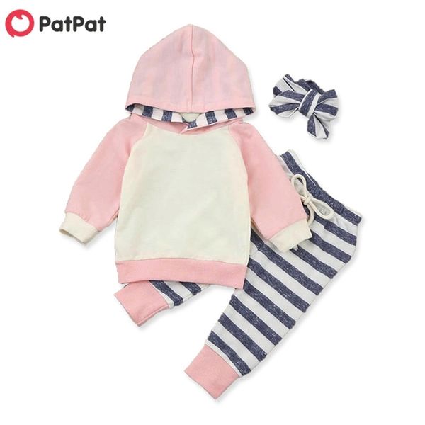 spring and autumn 3-piece cute color blocked striped hoodie tie-up pants headb sets baby girl clothes 210528, White
spring and autumn 3-piece cute color blocked striped hoodie tie-up pants headb sets baby girl clothes 210528, White