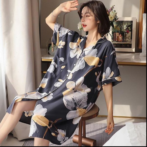 oversize summer print nighty women sleepwear bathrobe sleep homewear lounge nightwear pocket robes casual loose nightgown, Black;red
oversize summer print nighty women sleepwear bathrobe sleep homewear lounge nightwear pocket robes casual loose nightgown, Black;red