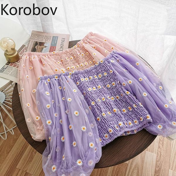 women's blouses & shirts korobov korean women puff sleeve flower embroidery vintage slash neck off shoulder feamle summer blusas mujer, White
women's blouses & shirts korobov korean women puff sleeve flower embroidery vintage slash neck off shoulder feamle summer blusas mujer, White