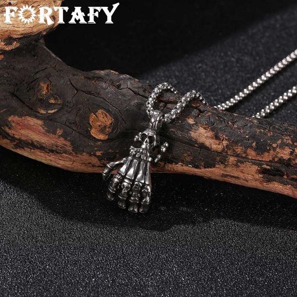 pendant necklaces fortafy skeleton skull hand necklace punk hip hop stainless steel long chain fashion party jewelry gift frgl0017, Silver
pendant necklaces fortafy skeleton skull hand necklace punk hip hop stainless steel long chain fashion party jewelry gift frgl0017, Silver