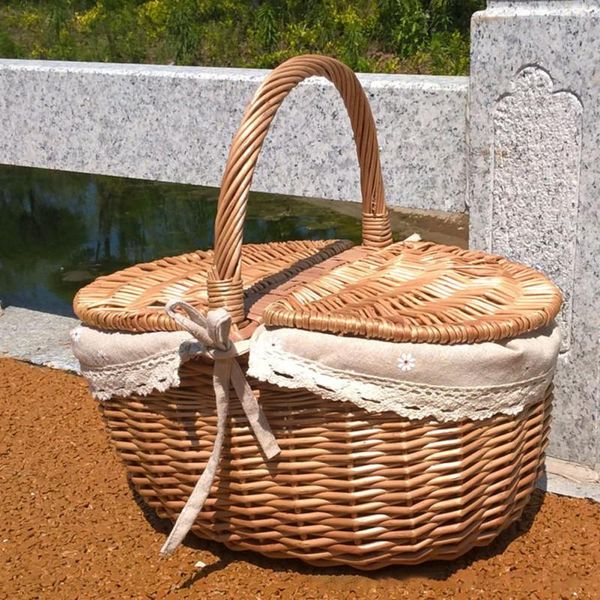 storage baskets wicker woven picnic beverage container handmade rattan basket with lid outdoor organizer
storage baskets wicker woven picnic beverage container handmade rattan basket with lid outdoor organizer