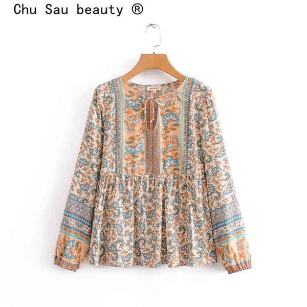 chu sau beauty boho floral print blouses women holiday style fashion long sleeve shirts female camisa de moda 210508, White
chu sau beauty boho floral print blouses women holiday style fashion long sleeve shirts female camisa de moda 210508, White