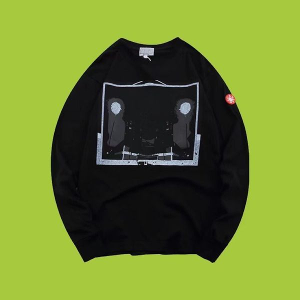 men's and women's cavempt night scene abstract printing epaulettes round neck cotton oversize long-sleeved t-shirt, Black
men's and women's cavempt night scene abstract printing epaulettes round neck cotton oversize long-sleeved t-shirt, Black