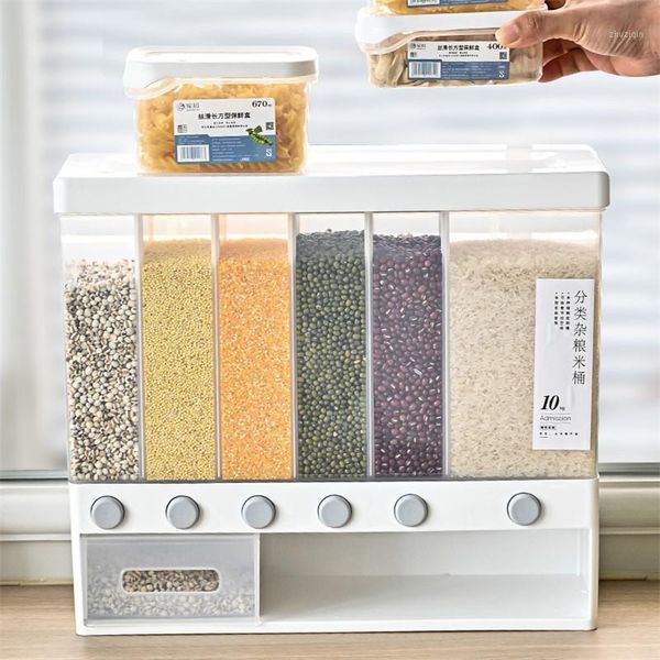 storage bottles & jars wall mounted press cereals dispenser dry food hanger kitchen organize household rice container organizer 10kg
storage bottles & jars wall mounted press cereals dispenser dry food hanger kitchen organize household rice container organizer 10kg