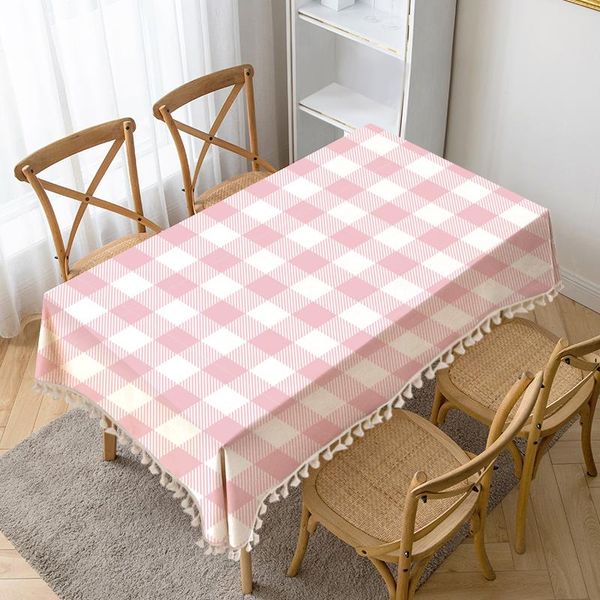 table cloth pink grid printing tassel waterproof tablecloth thick rectangular manteles mesa nappe wedding decorate cover
table cloth pink grid printing tassel waterproof tablecloth thick rectangular manteles mesa nappe wedding decorate cover