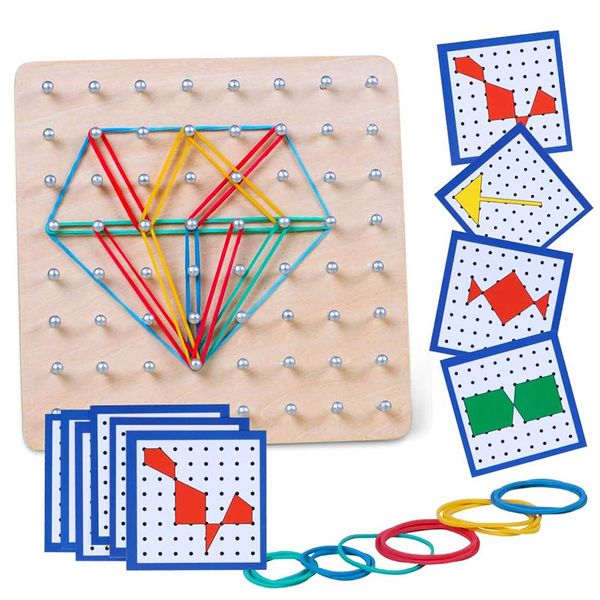 Montessori Baby Creative Toy Graphics Rubber Tie Nail Boards with Cards Childhood Education Toys for children
Montessori Baby Creative Toy Graphics Rubber Tie Nail Boards with Cards Childhood Education Toys for children