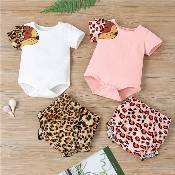 clothing sets 0-24m baby girls leopard set short sleeve romper pants outfits for infant summer white pink 
clothing sets 0-24m baby girls leopard set short sleeve romper pants outfits for infant summer white pink