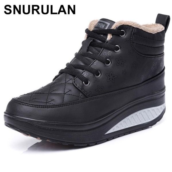 boots snurulan footwear winter women platform ankle wedge plush snow for fur fashion shoes womane539, Black
boots snurulan footwear winter women platform ankle wedge plush snow for fur fashion shoes womane539, Black
