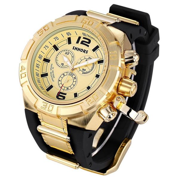 wristwatches shhors watches quartz gold big dial men sports silicone montres homme relogio masculino, Slivery;brown
wristwatches shhors watches quartz gold big dial men sports silicone montres homme relogio masculino, Slivery;brown