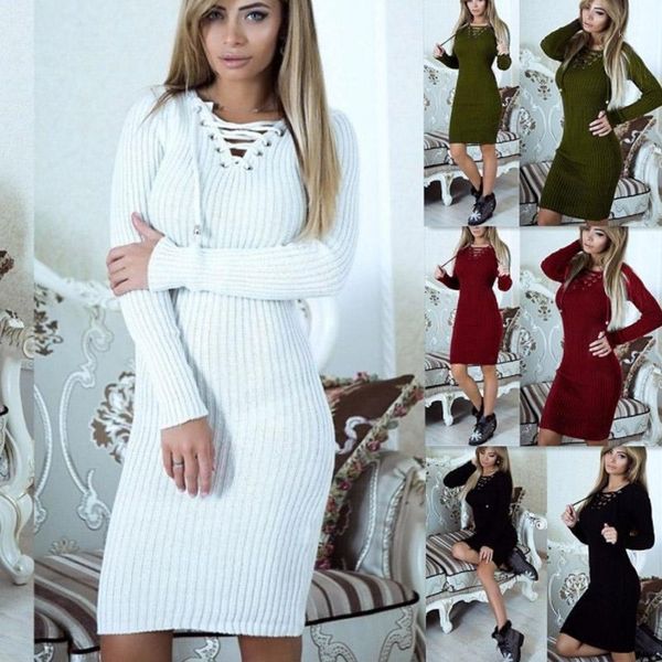 women autumn winter v-neck long sleeve knit bodycon sweater mini dress female warm party dresses ladies clothing femme vestdiaos, Black;gray
women autumn winter v-neck long sleeve knit bodycon sweater mini dress female warm party dresses ladies clothing femme vestdiaos, Black;gray